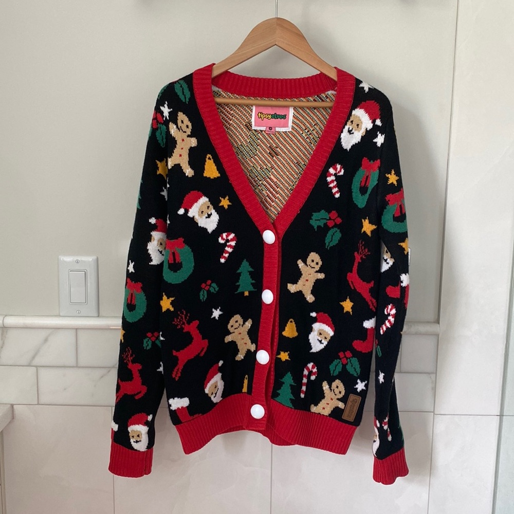 Like new Tipsy Elves Gingerbread Ugly Christmas Sweater Size XS